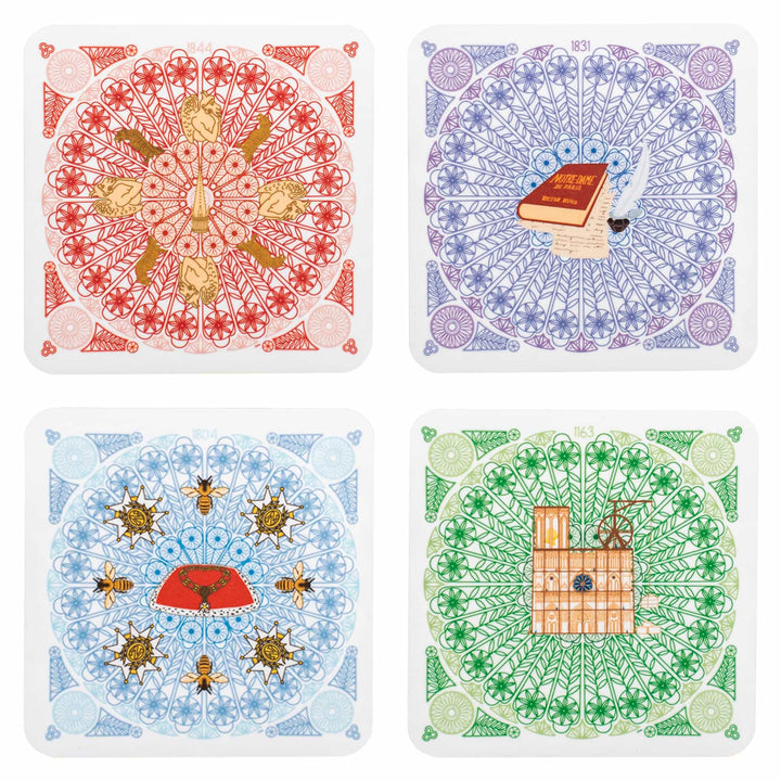 Ensemble complet Notre-Dame de Paris - Plateau & dessous de verre Ensembles plateau et dessous de verre Ours Blanc