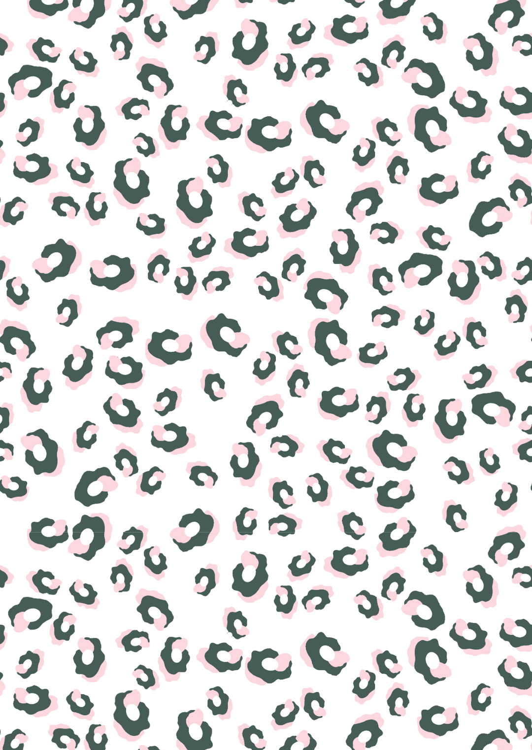 ALMA Green and Pink Leopard Print Low Vase