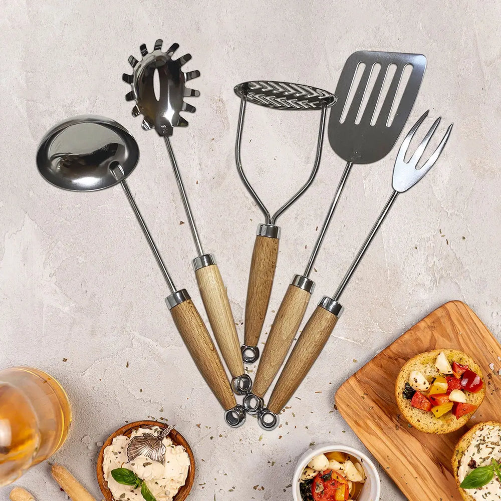Ensemble d'ustensiles de cuisine haut de gamme 5 pièces Lots d'ustensiles Tuuli
