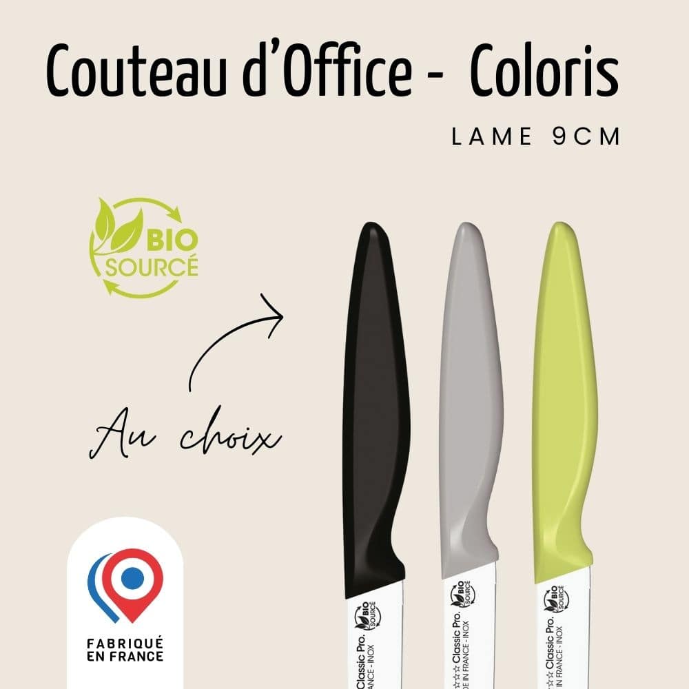Couteau d'Office – Lame Lisse 9cm | Classic Pro Bio Sourcé Couteaux d'office Nogent 3 Etoiles