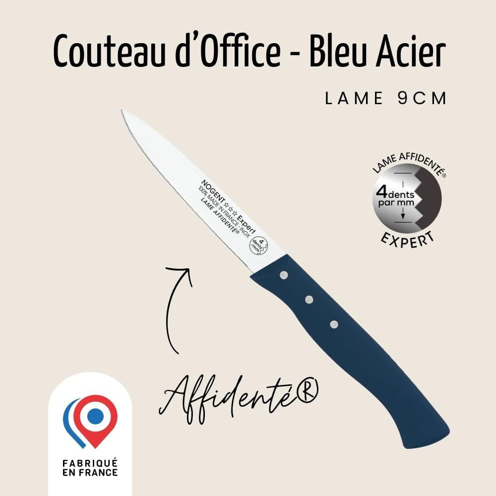 Couteau d'Office - Lame 9 cm - 4 dents au mm | Expert Affidenté®