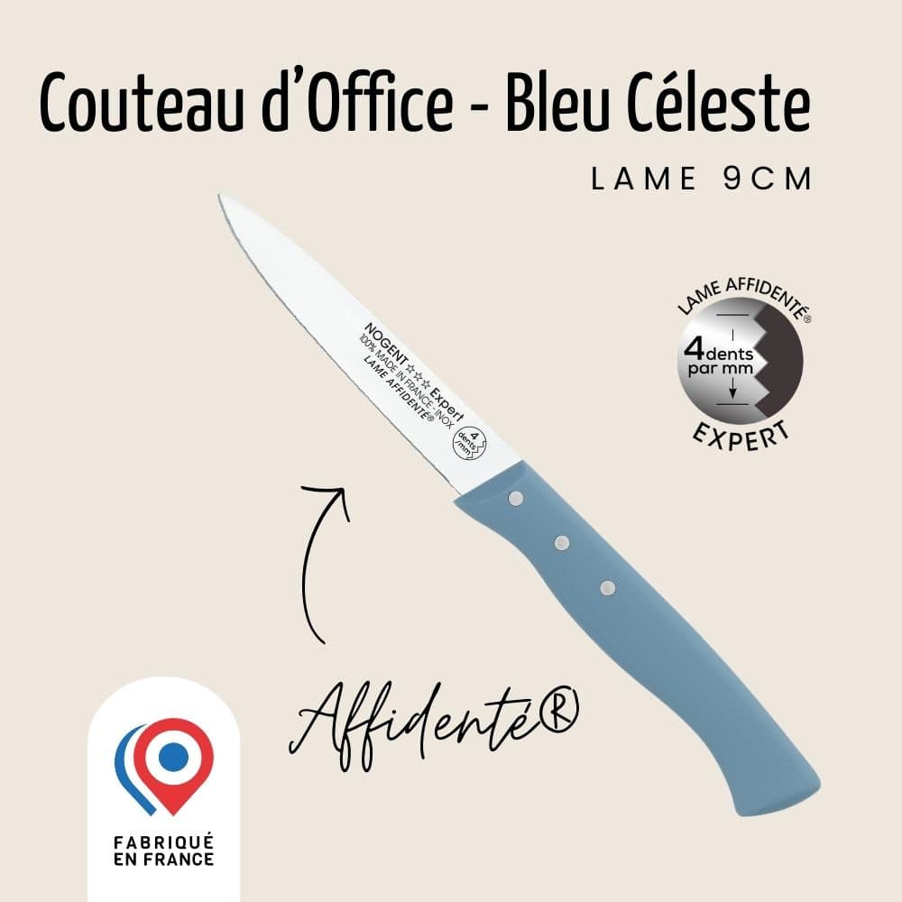 Couteau d'Office - Lame 9 cm - 4 dents au mm | Expert Affidenté®