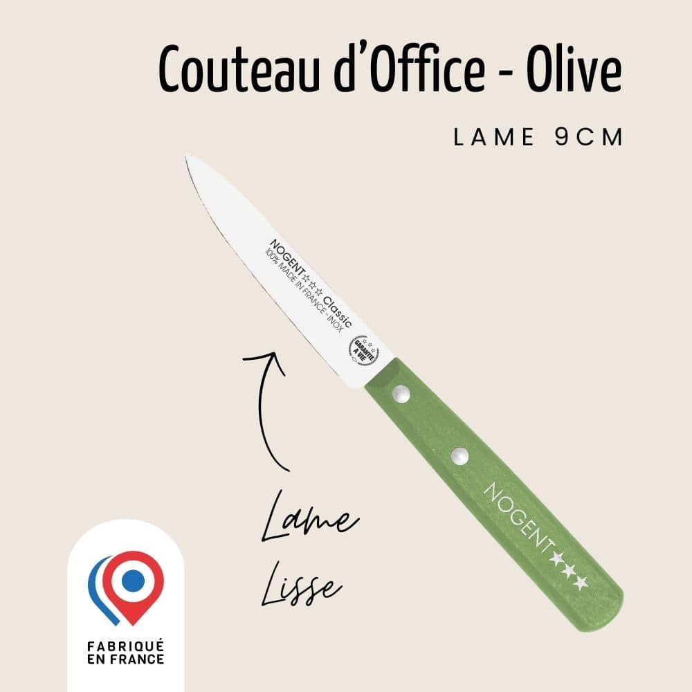 Couteau d'Office - Lame Lisse 9 cm | Classic Bois