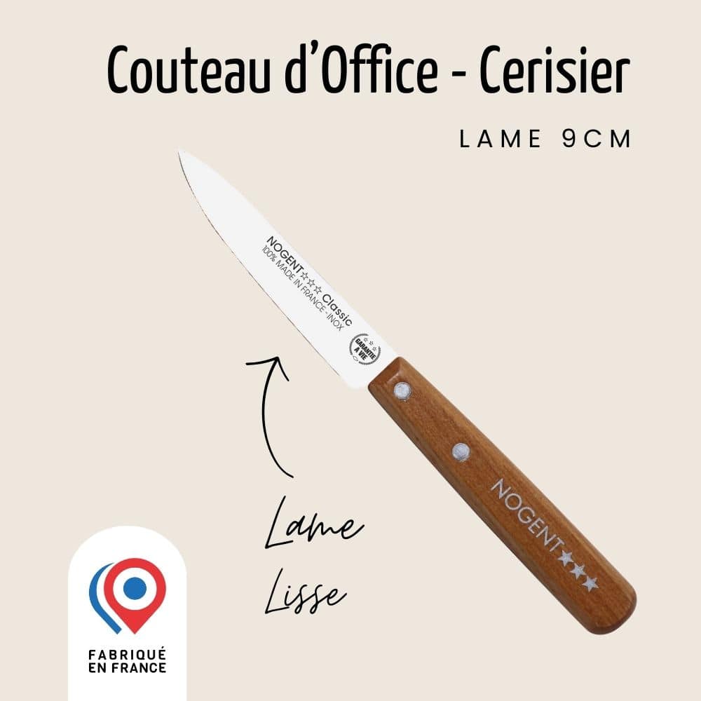 Couteau d'Office - Lame Lisse 9 cm | Nogent Iconic
