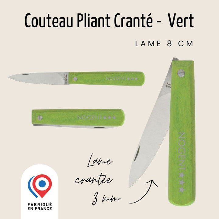 Couteau Pliant Pocket - Lame 8cm crantée 3mm | Classic Bois