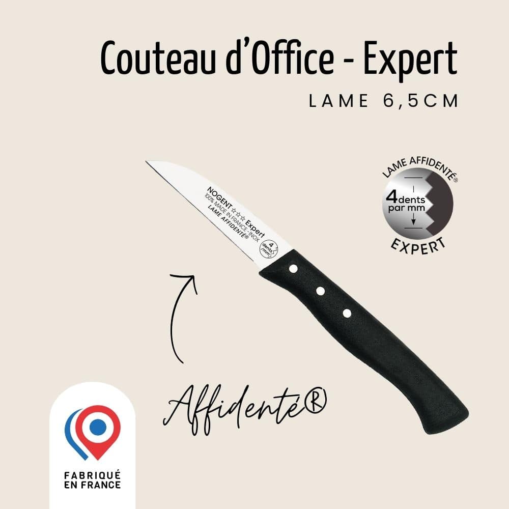 Couteau d’Office – Lame 6,5 cm – 4 dents au mm | Expert Affidenté®