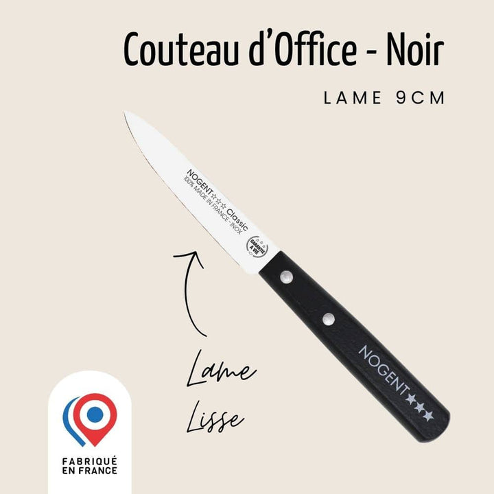 Couteau d'Office - Lame Lisse 9 cm | Classic Bois