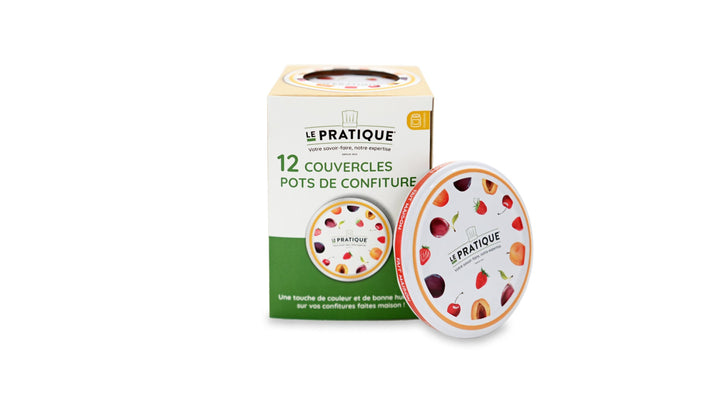 Boite de 12 couvercles pour pots à confiture - Le Pratique