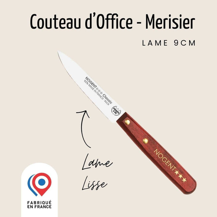 Couteau d'Office - Lame Lisse 9 cm | Nogent Iconic