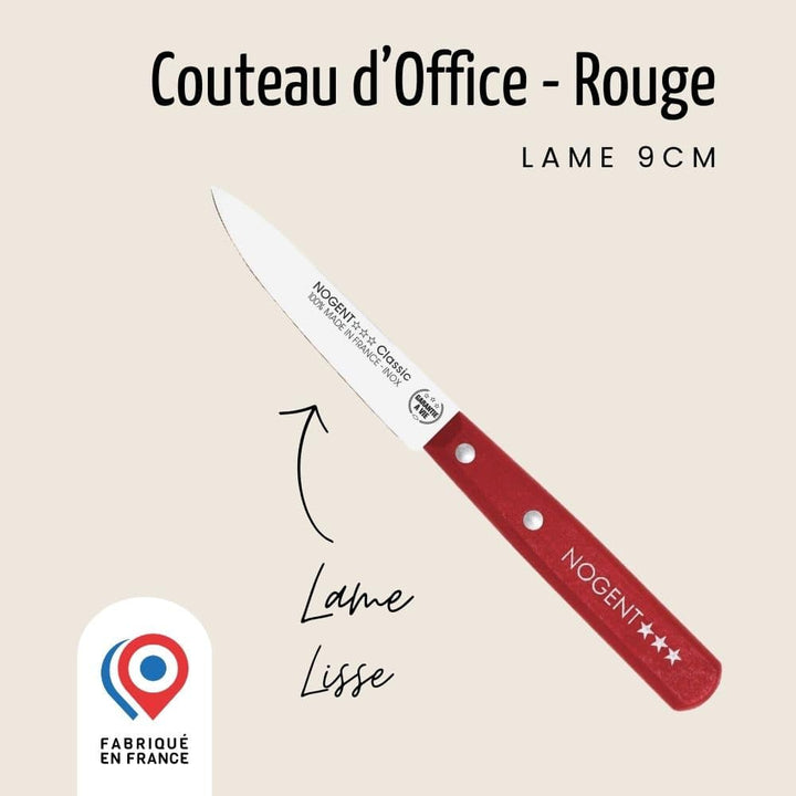 Couteau d'Office - Lame Lisse 9 cm | Classic Bois