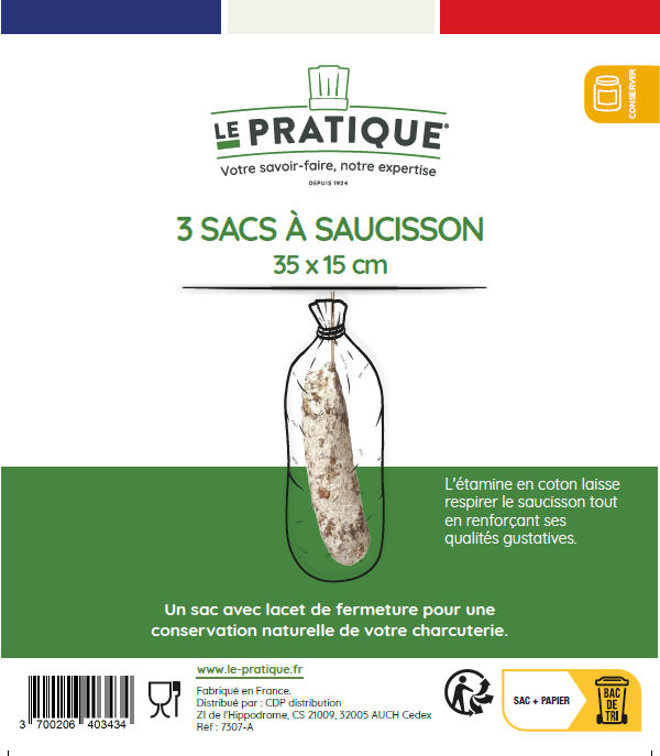 3 sacs à saucisson - Le Pratique