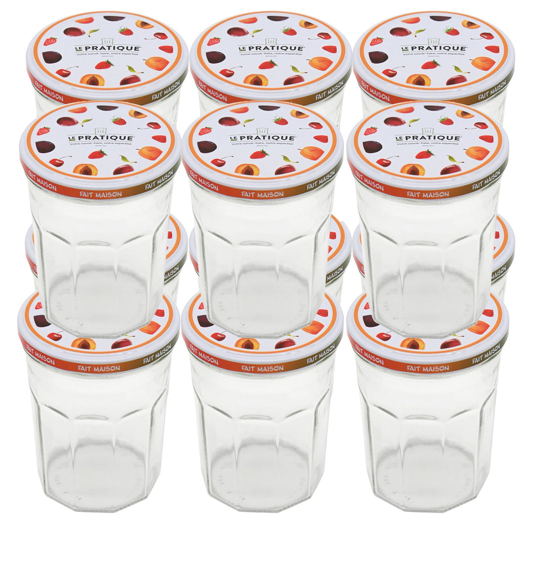 Pots de confiture 385 ml pack de 12 - Le Pratique