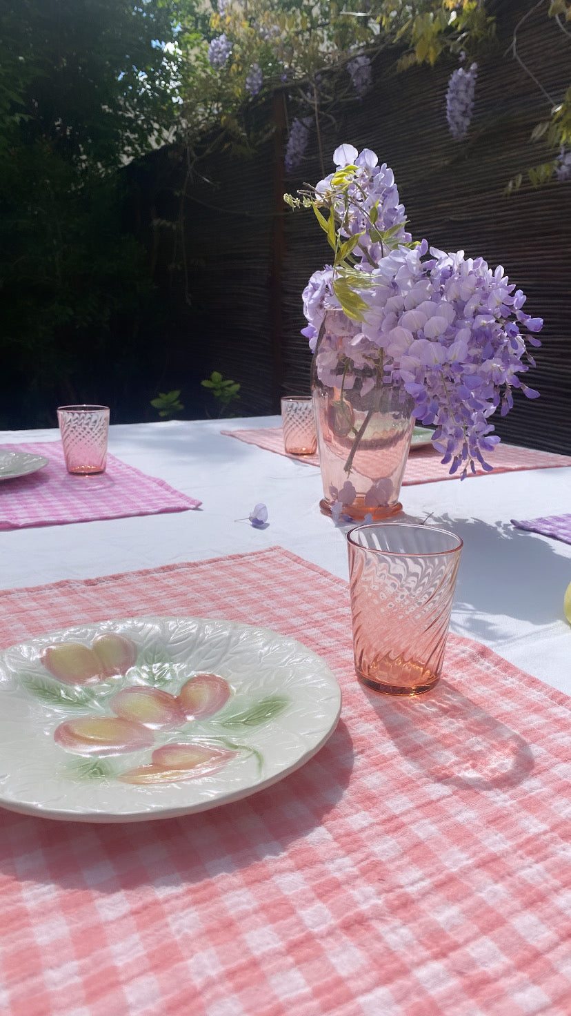 Barbapapa Vichy Table Set X2