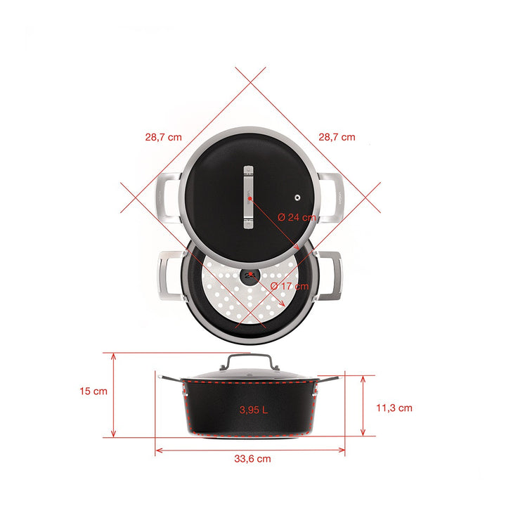 Cocotte à bords hauts - Aire Induction 24cm