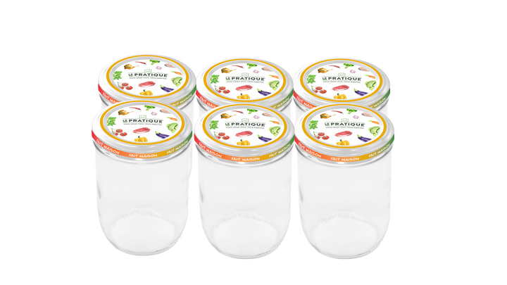 Sterilizable Twist-off Jars 750 mL Ø 100 mm Pack of 6 - Le Pratique