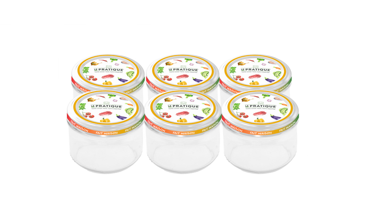 Sterilizable Twist-off Jars 200 mL Ø 82 mm pack of 6 - Le Pratique