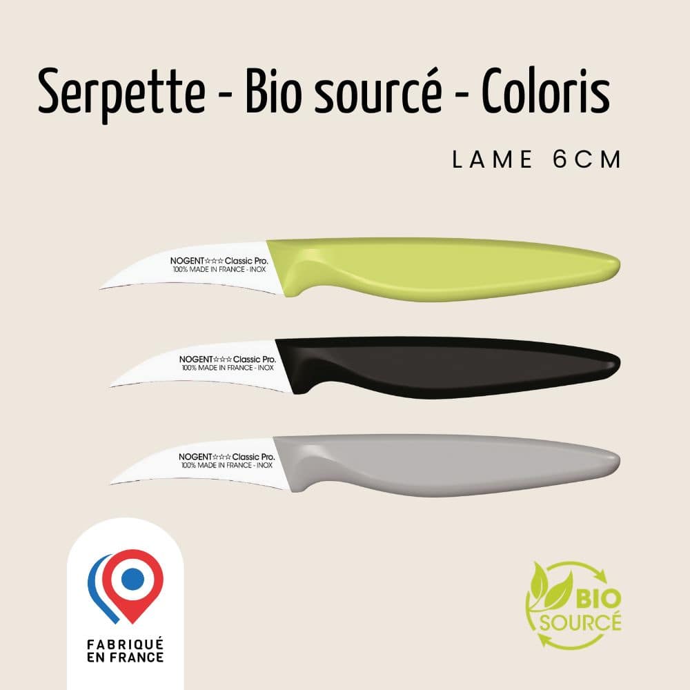 Couteau Serpette - Lame lisse 6cm | Classic Pro Bio Sourcé Couteaux serpette Nogent 3 Etoiles