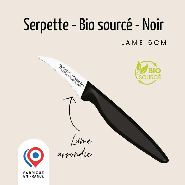 Couteau Serpette - Lame lisse 6cm | Classic Pro Bio Sourcé