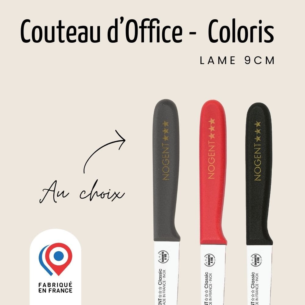 Couteau d’Office – Lame Lisse 9cm | Classic Polypro Couteaux d'office Nogent 3 Etoiles