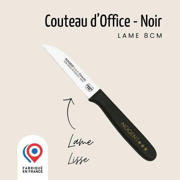 Couteau d’Office – Lame Lisse 8 cm | Classic Polypro