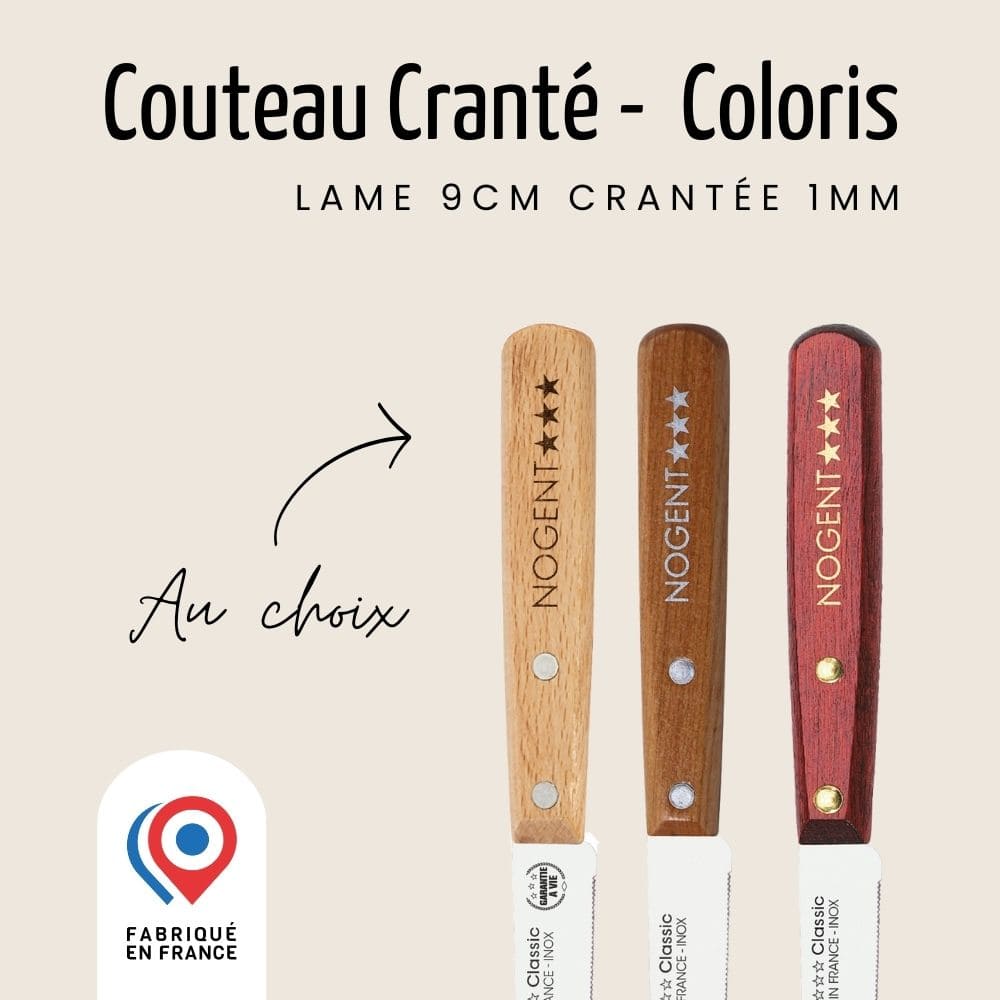 Couteau d’Office – Lame 9 cm Crantée 1 mm | Classic Bois