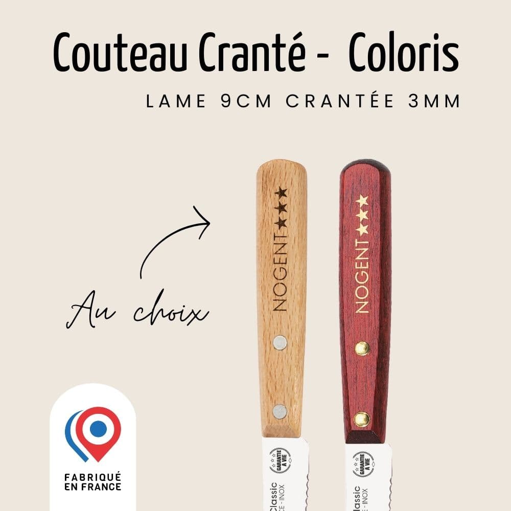 Couteau d’Office – Lame 9 cm Crantée 3 mm | Classic Bois