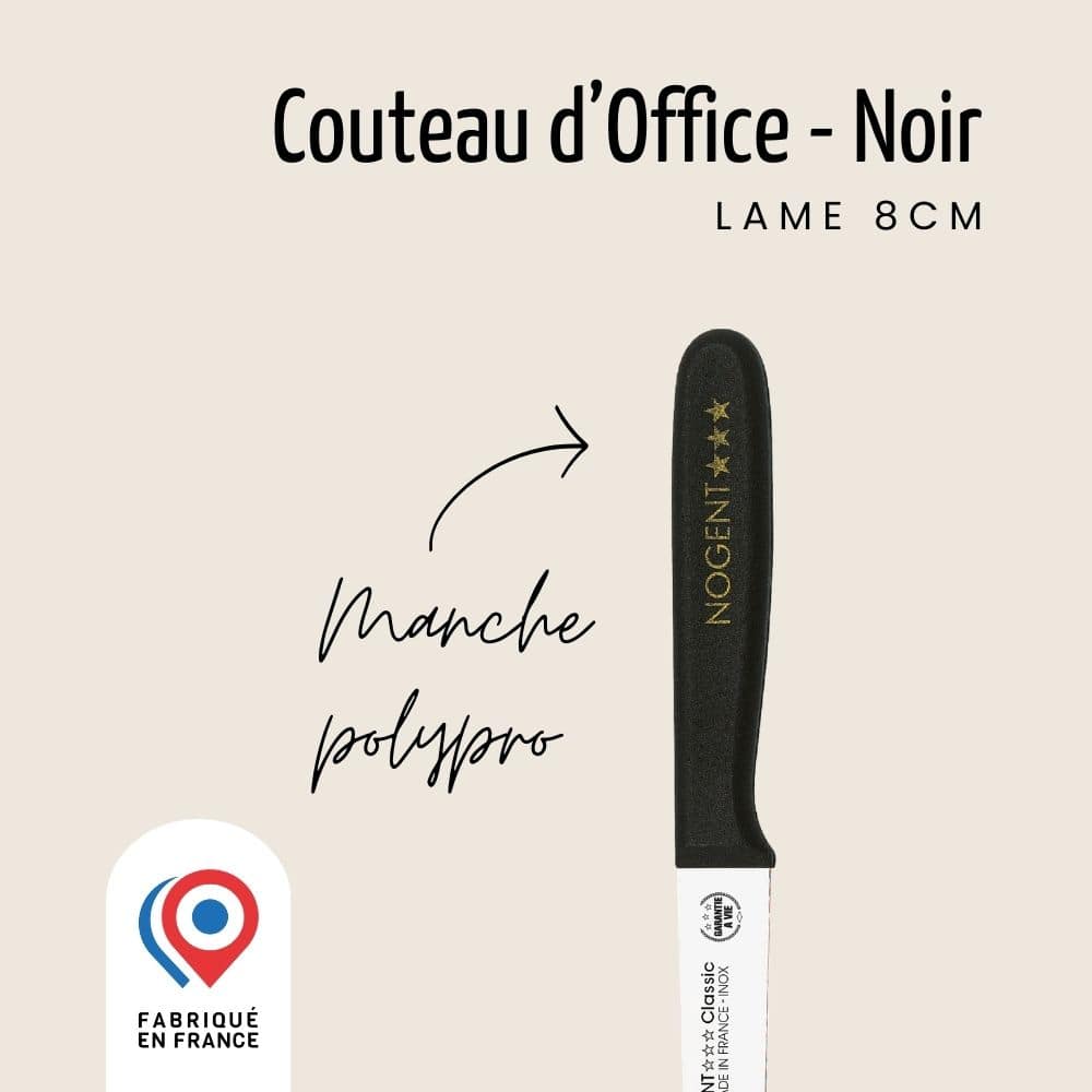 Couteau d’Office – Lame Lisse 8 cm | Classic Polypro