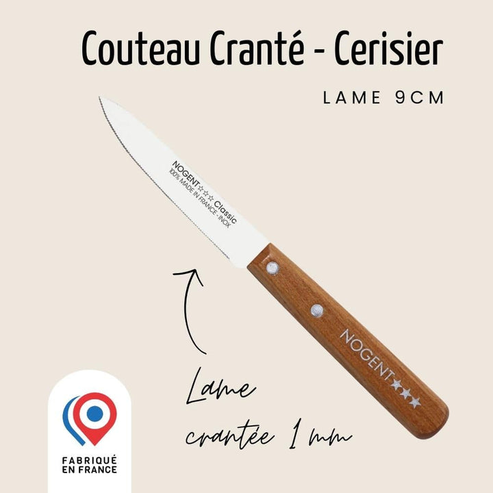 Couteau d’Office – Lame 9 cm Crantée 1 mm | Classic Bois