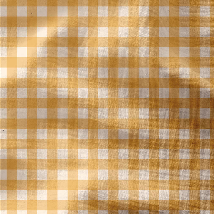 Set of 4 Napkins – Double Cotton Gauze – Wheat Gingham – 40x40 cm