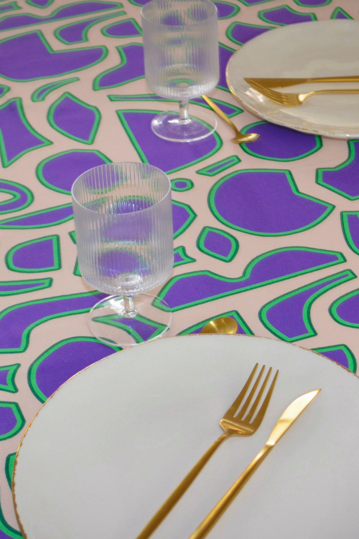 Nappe motif big spiral violet