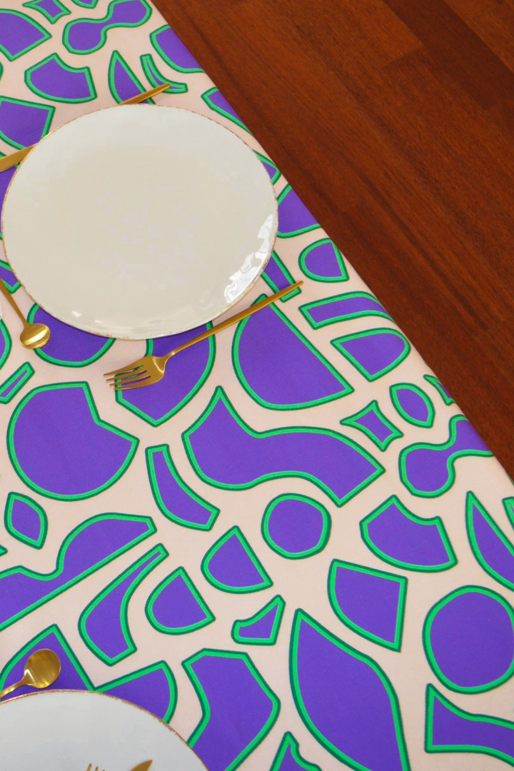 Nappe motif big spiral violet