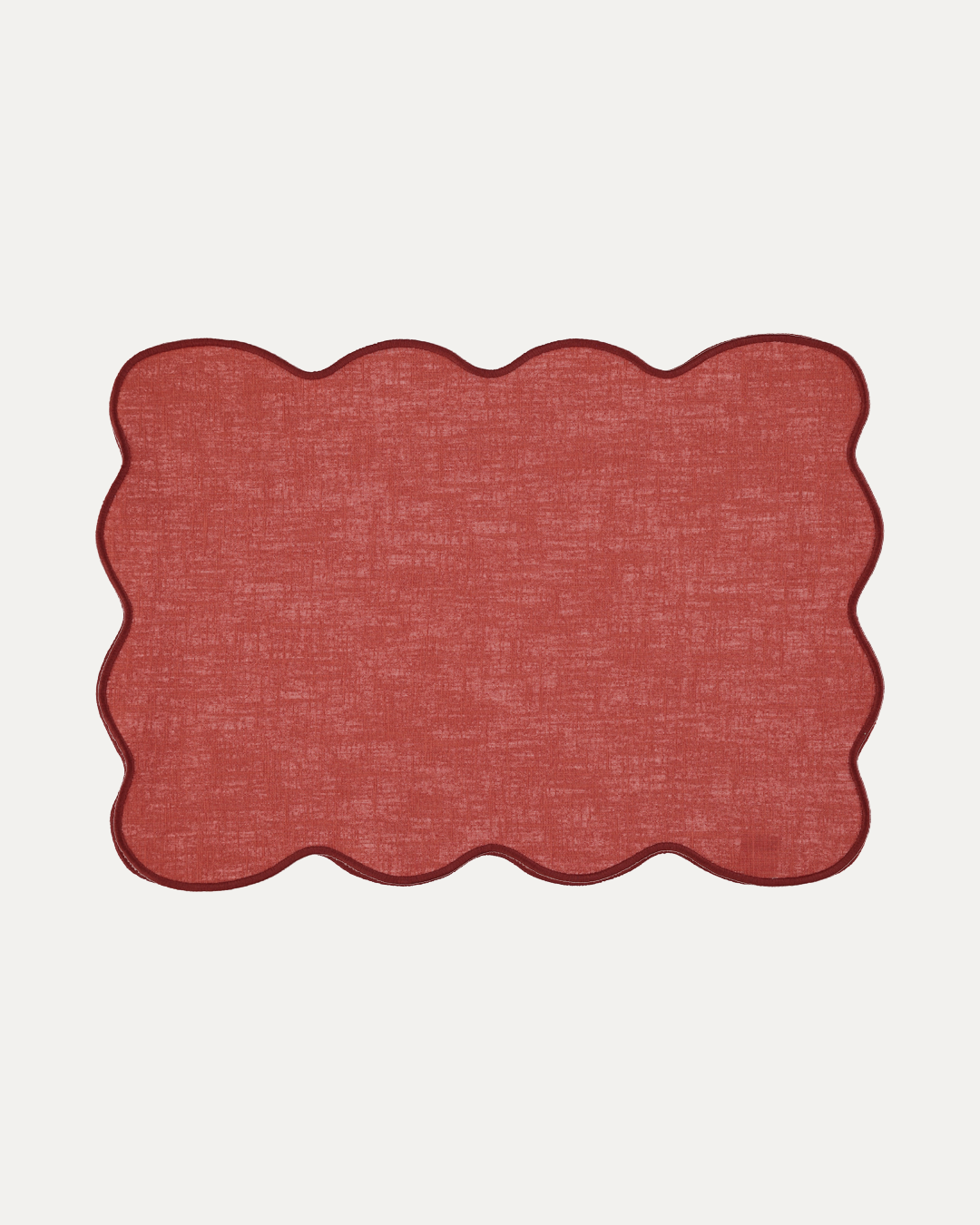 Set de table anti-tâche Palma, Terracotta et feston rouge Sets de table Mariaida Home