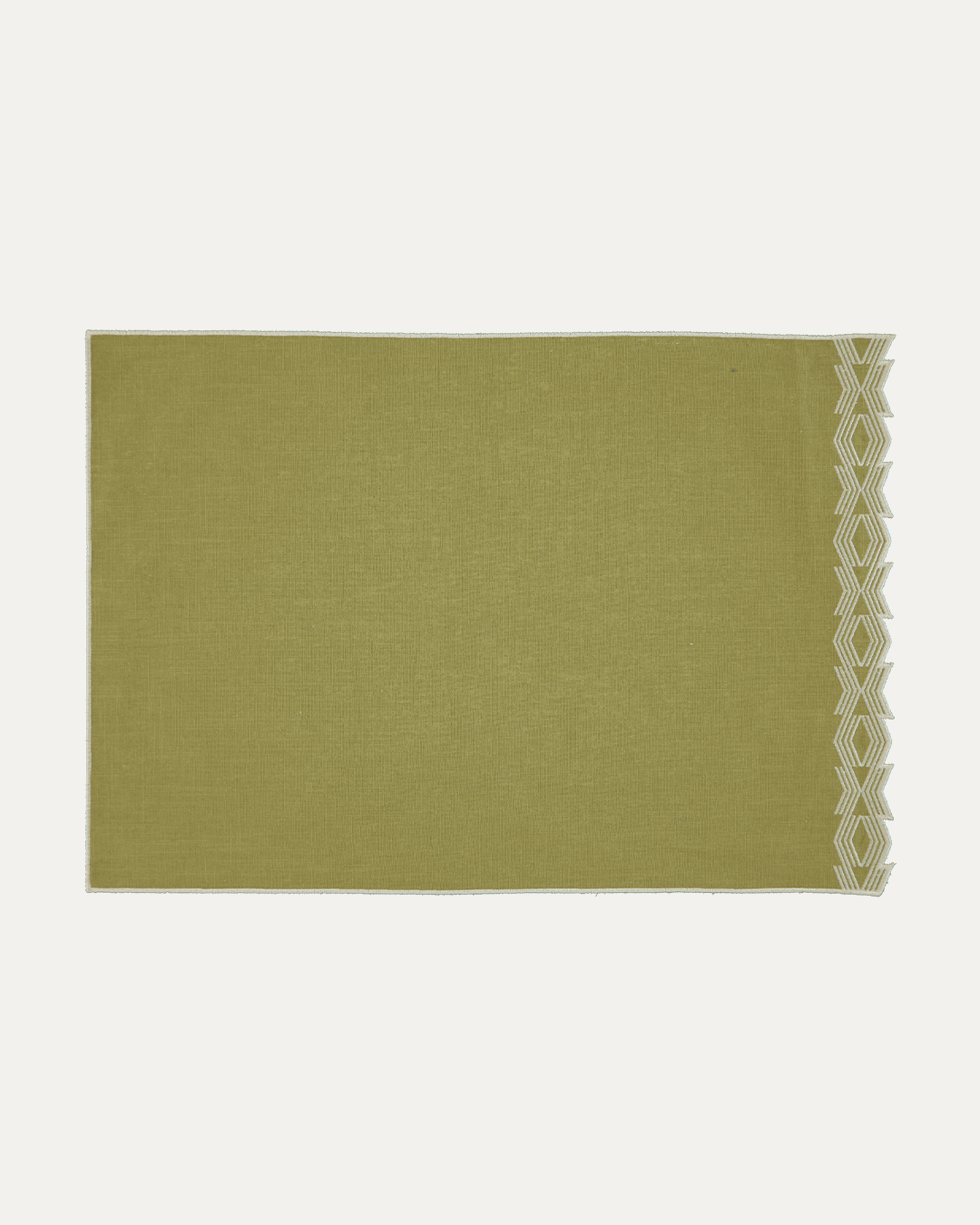 Set de table Prisma, vert et broderies blanches Sets de table Mariaida Home