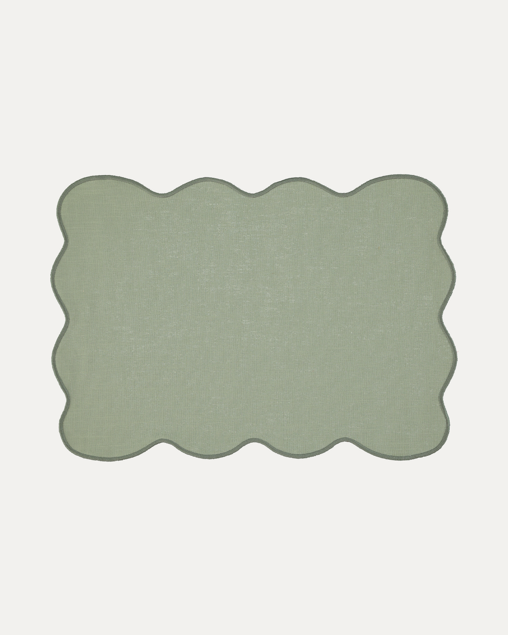 Set de table Palma anti-tâche vert et feston vert Sets de table Mariaida Home