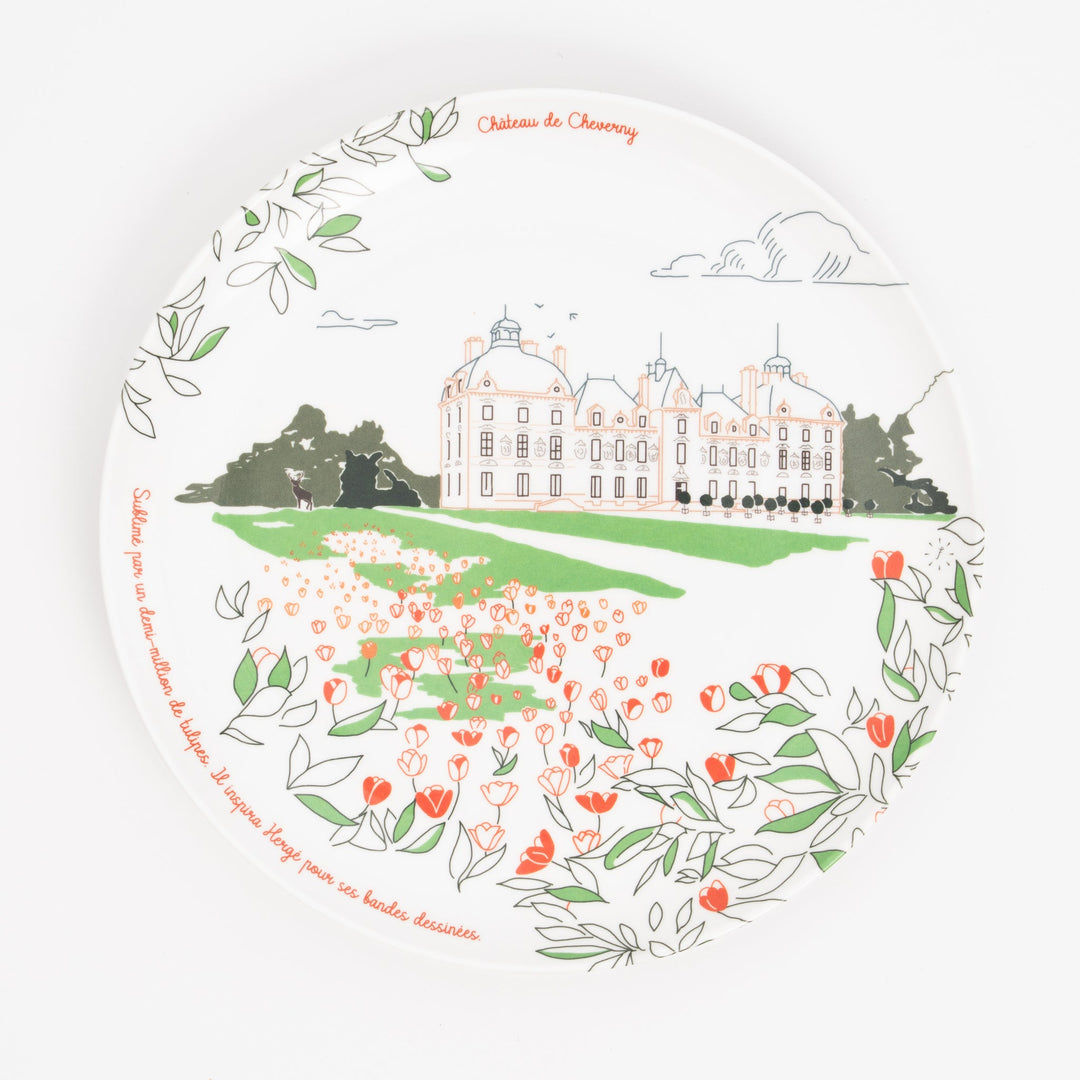 Assiette à Dessert en Mélamine - Château de Cheverny - Ø 21 cm
