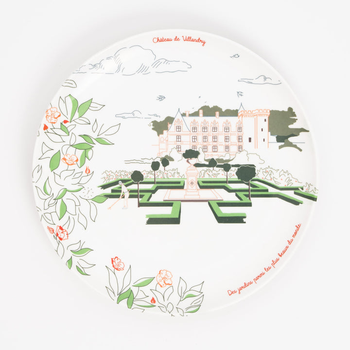 Assiette à dessert en Mélamine - Château de Villandry - Ø 21 cm