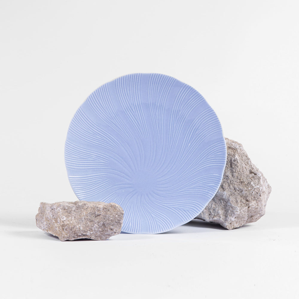 L'assiette à dessert en porcelaine Tahiti - Bleu Assiettes à dessert Ogre la Fabrique