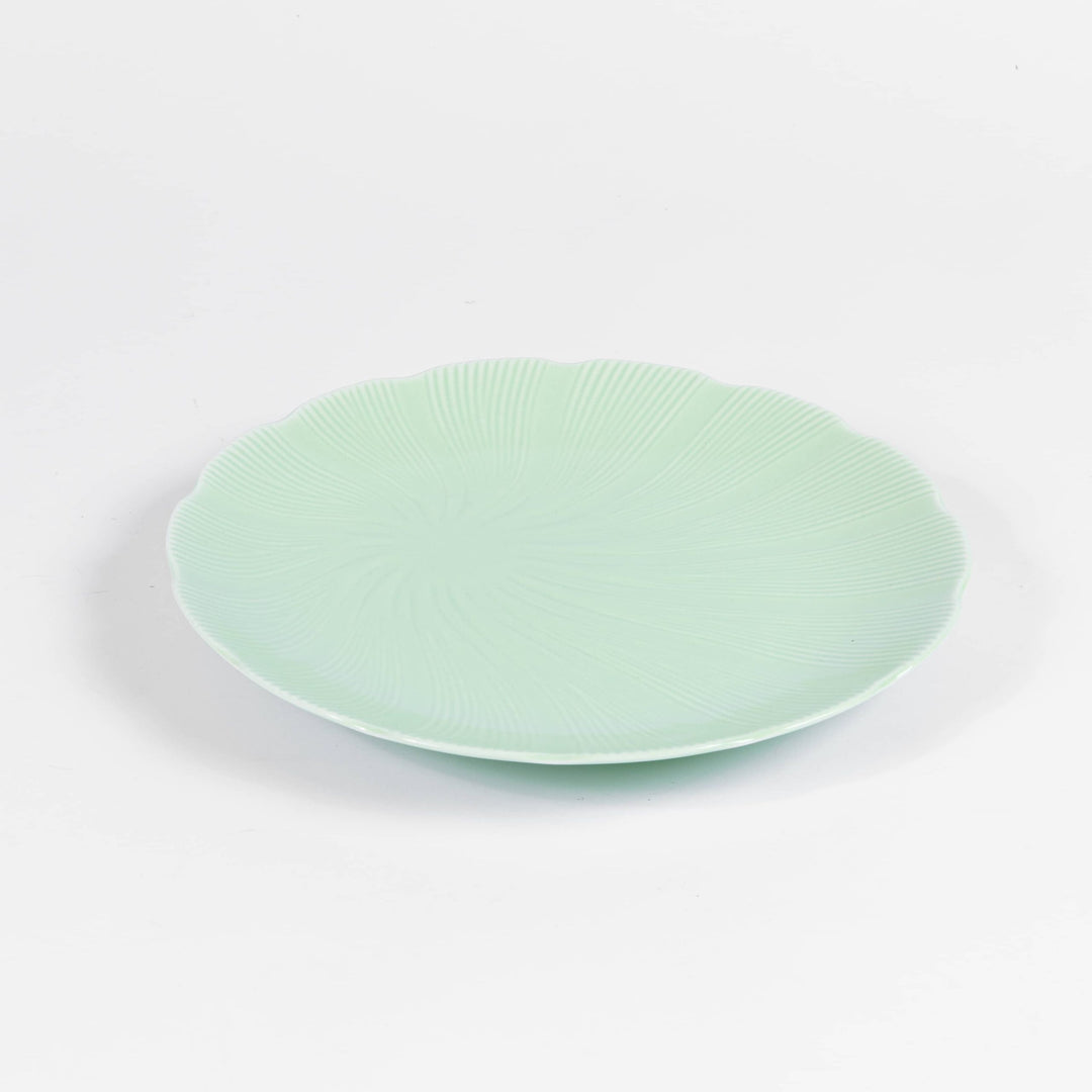 L'assiette plate en porcelaine Verte - Tahiti