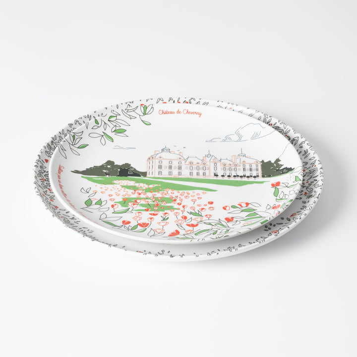 Assiette à Dessert en Mélamine - Château de Cheverny - Ø 21 cm