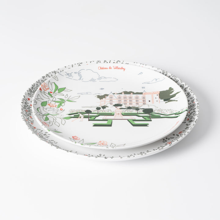 Assiette à dessert en Mélamine - Château de Villandry - Ø 21 cm