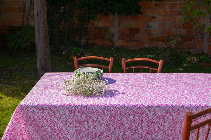 Graou pink summer tablecloth