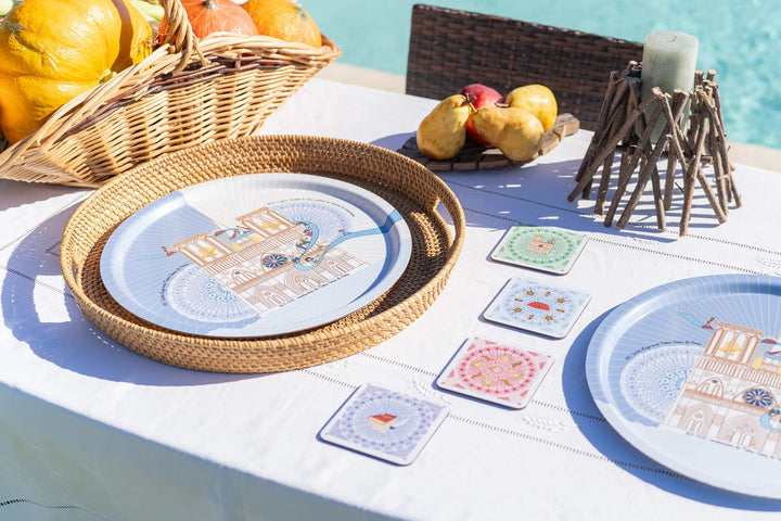 Ensemble complet Notre-Dame de Paris - Plateau & dessous de verre Ensembles plateau et dessous de verre Ours Blanc