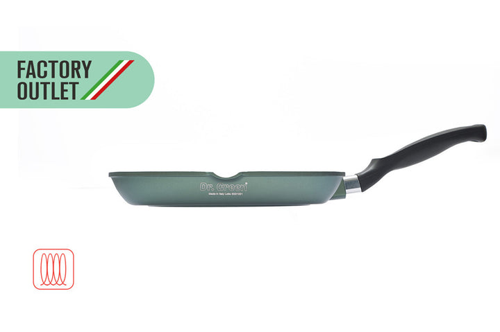 Poêle à griller antiadhésive 26x26 cm Dr.Green® Induction Prix d'usine Grills Risoli