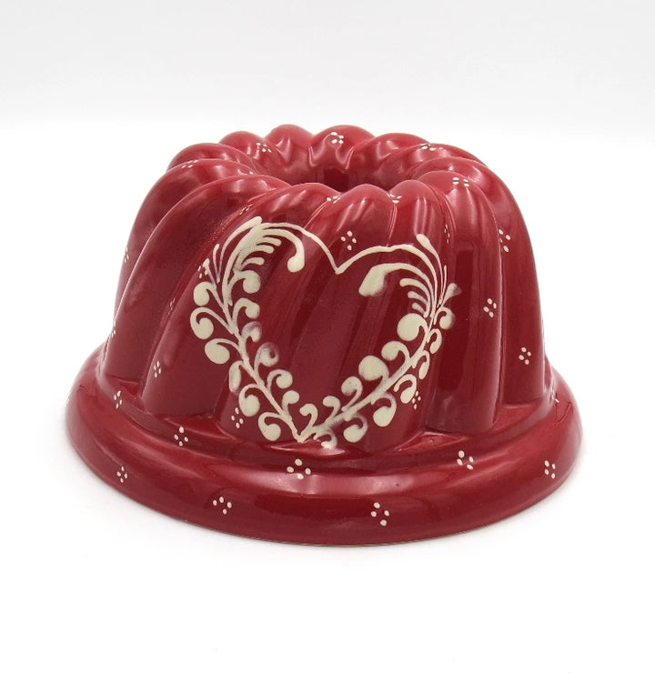 Kougelhopf cerise cœur frise Moules à Kougelhopf Poterie Beck