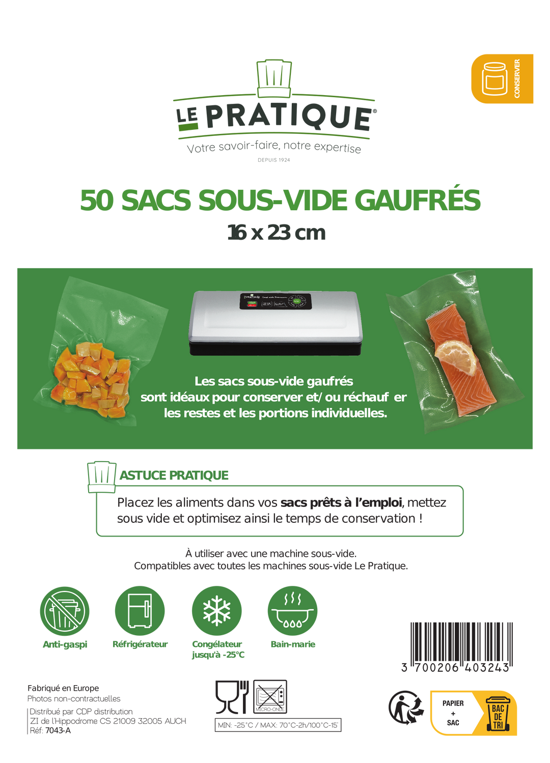 Sacs sous vide - Le Pratique