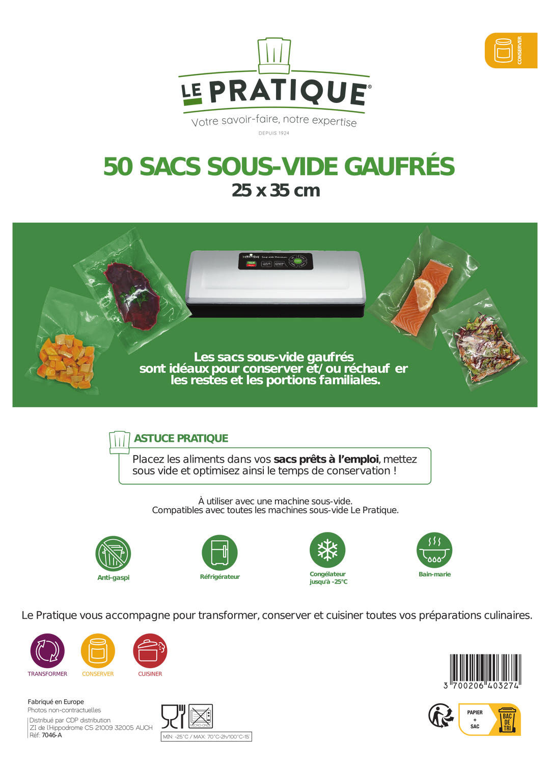 Sacs sous vide - Le Pratique