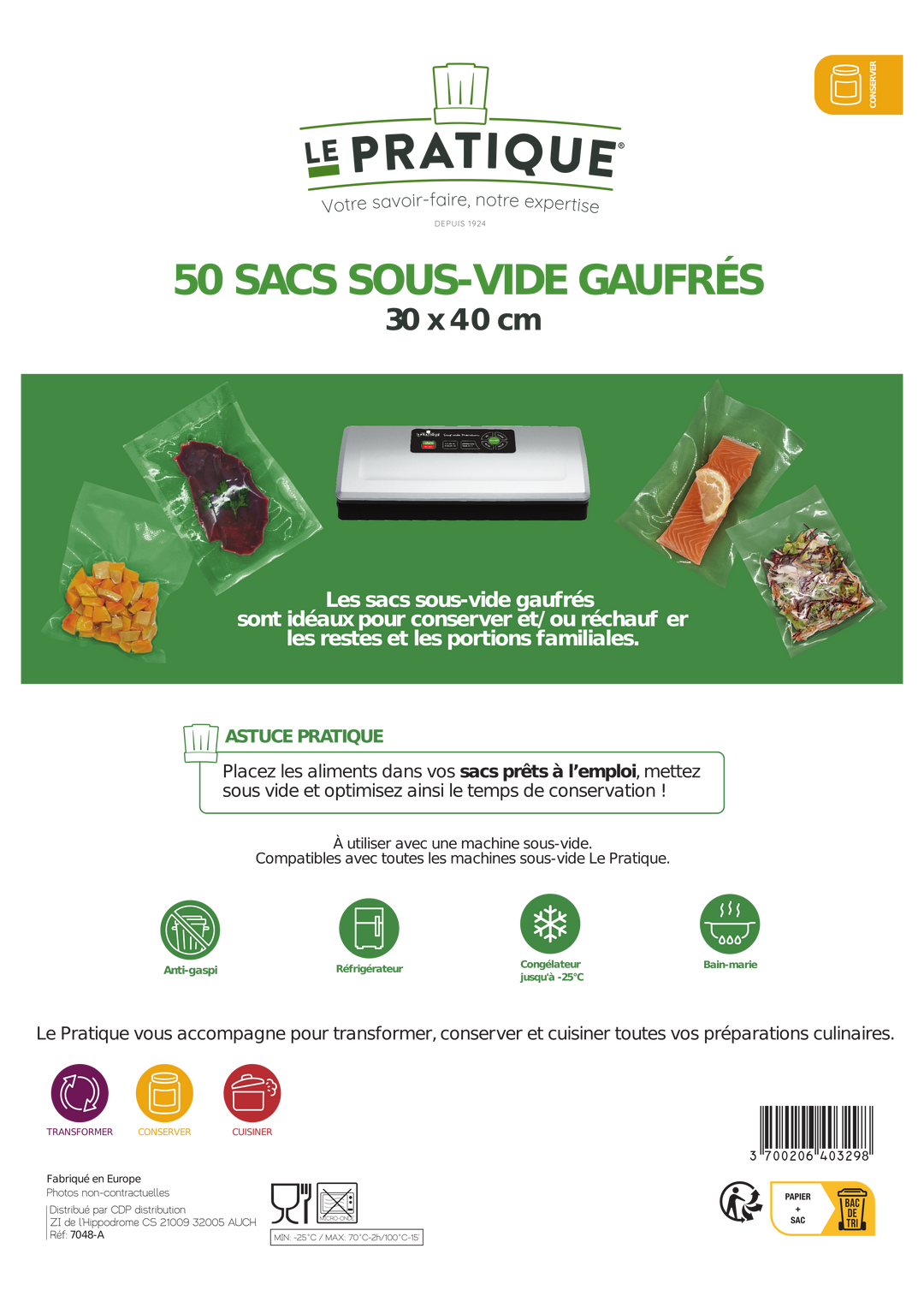 Sacs sous vide - Le Pratique