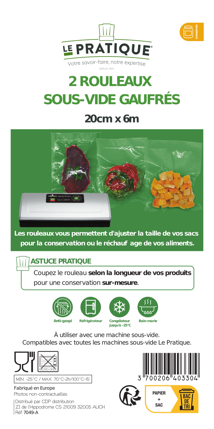 Rouleaux sous vide - Le Pratique