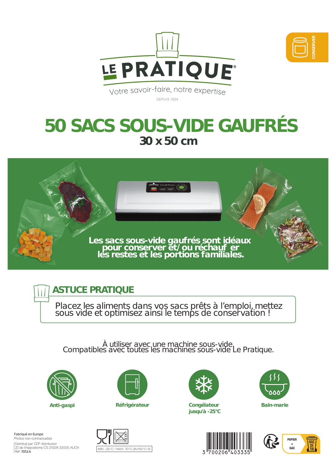 Sacs sous vide - Le Pratique