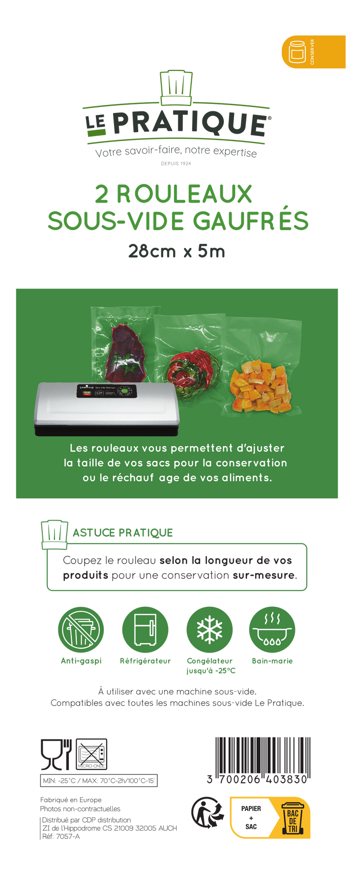 Rouleaux sous vide - Le Pratique